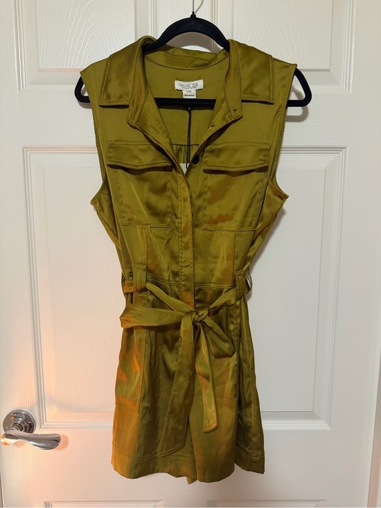 Rachel Zoe Pants - Rachel Zoe Sleeveless Olive Utility Tie-Waist Romper